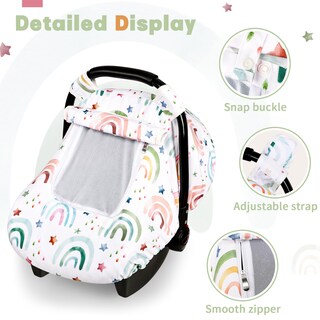 Foto 3 | Foto 3 | Funda De Asiento De Coche Winghenlee Winter Para Bebés Con Malla Transpirable - Venta Internacional.