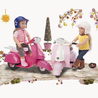 Foto 5 | Foto 5 | Muñeca Scooter Our Generation Rosa Marfil Para 18 Con Casco - Venta Internacional.