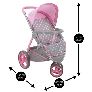 Foto 3 | Foto 3 | Cochecito Doll Jogger 509 Crew Algodón De Azúcar Rosa Para Muñecas De Hasta 24 Años - Venta Internacional.