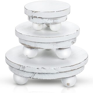 Foto 1 | Foto 1 | Elevadores De Madera Amyhill Para Expositor Color Blanco Lavado (juego De 3) - Venta Internacional.