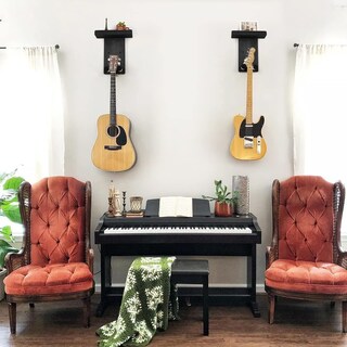 Foto 4 | Foto 4 | Colgador De Pared Para Guitarra Keebofly Paquete De 2 Con Soporte Para Púas Estante De Madera - Venta Internacional.