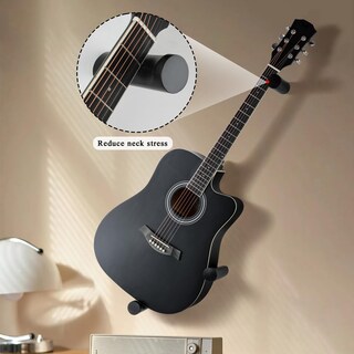 Foto 2 | Foto 2 | Soporte De Pared Para Guitarra Dazzlife Acoustic Horizontal De Madera Negro - Venta Internacional.