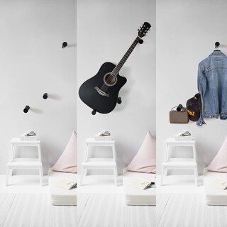 Foto 7 | Foto 7 | Soporte De Pared Para Guitarra Dazzlife Acoustic Horizontal De Madera Negro - Venta Internacional.