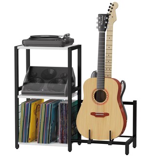 Foto 1 | Foto 1 | Mesa Auxiliar Con Soporte Para Guitarra Soporte Para Tocadiscos Y Almacenamiento - Venta Internacional.