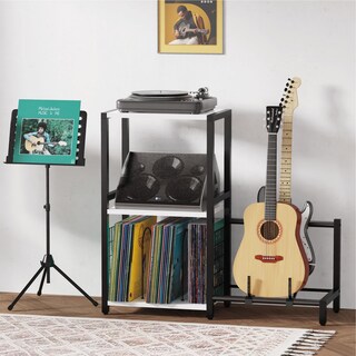 Foto 4 | Foto 4 | Mesa Auxiliar Con Soporte Para Guitarra Soporte Para Tocadiscos Y Almacenamiento - Venta Internacional.