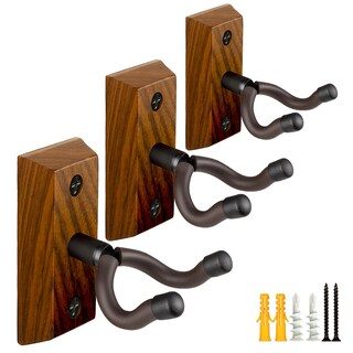 Foto 1 | Foto 1 | Soporte De Pared Para Guitarra Eléctrica Acústica Madera De Cebra En Forma De U - Venta Internacional.