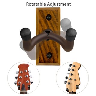 Foto 3 | Foto 3 | Soporte De Pared Para Guitarra Eléctrica Acústica Madera De Cebra En Forma De U - Venta Internacional.