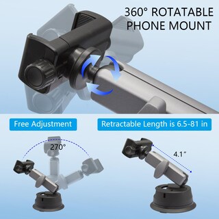 Foto 2 | Foto 2 | Soporte Con Ventosa Suptig Para Teléfono Parabrisas Y Salpicadero De Coche - Venta Internacional.