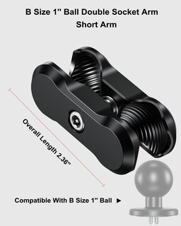 Foto 6 | Foto 6 | Brazo Antirrobo De Doble Enchufe Para Monturas Ram Tamaño B Bola De 1 Pulgada - Venta Internacional.