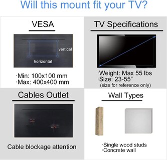 Foto 4 | Foto 4 | Soporte De Pared Para Tv Suptek Full Motion 23-55 Pulgadas 25 Kg Vesa 400 X 400 Mm - Venta Internacional.