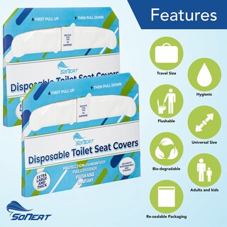 Foto 4 | Foto 4 | Funda Desechable Para Asiento De Inodoro Soneat 200 Hojas Xl Doblada Hasta La Mitad - Venta Internacional.