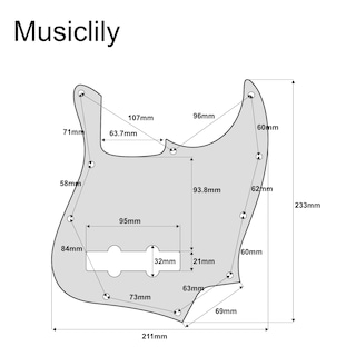 Foto 2 | Foto 2 | Bass Pickguard Musiclily J Bass De 10 Agujeros Para Fender Jazz Bass - Venta Internacional.
