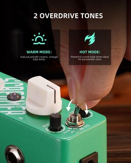 Foto 2 | Foto 2 | Pedal Overdrive Lekato Vintage Warm Hot Para Guitarra Y Bajo - Venta Internacional.