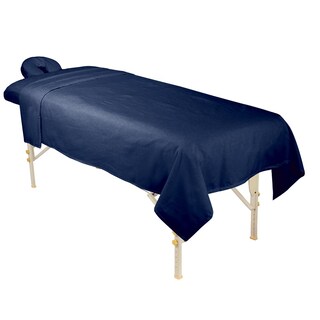 Foto 3 | Foto 3 | Juego De Sábanas De Masaje Forpro Premium Frannel 3 Piezas Color Azul Océano - Venta Internacional.