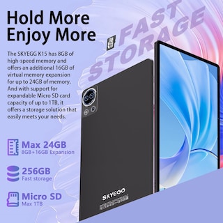 Foto 4 | Foto 4 | Tablet Skyegg K15 11 Pulgadas Android 14 24 Gb+256 Gb+1 Tb Gris - Venta Internacional.