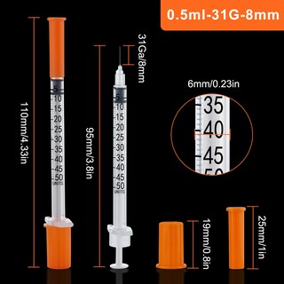 Foto 2 | Foto 2 | Jeringas Ettsnu U-100 De 0 5 Ml 31 G 8 Mm Con Aguja Sellada Individualmente - Venta Internacional.