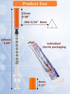 Foto 3 | Foto 3 | Jeringa Desechable Hantskop 0 5 Ml 30 G 0 5 Cc 8 Mm Paquete De 100 - Venta Internacional.
