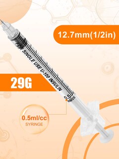 Foto 3 | Foto 3 | Jeringa De Laboratorio Otwooi De 0 5 Ml Con Tapa De 29 G Y 12 7 Mm Empaquetada Individualmente - Venta Internacional.