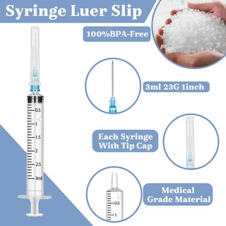 Foto 3 | Foto 3 | Jeringa Jiaxix De 3 Ml Con Aguja Luer Slip De 23 G Y 1 Cm Paquete De 50 - Venta Internacional.