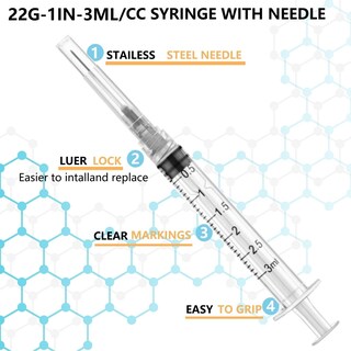 Foto 2 | Foto 2 | Herramienta De Medición De Muestras De Laboratorio Dm Yosleb 3 Ml Calibre 22 Luer Lock - Venta Internacional.