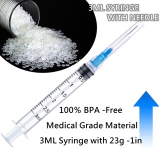 Foto 2 | Foto 2 | Jeringa De Laboratorio Sirulken De 3 Ml 23 Ga Con Medición 100 Unidades Individualmente - Venta Internacional.