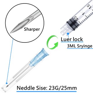 Foto 3 | Foto 3 | Jeringa De Laboratorio Sirulken De 3 Ml 23 Ga Con Medición 100 Unidades Individualmente - Venta Internacional.