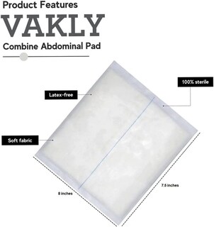 Foto 2 | Foto 2 | Almohadillas Abdominales Vally De Alta Absorción Abd Combine 20 X 19 Cm (24) - Venta Internacional.