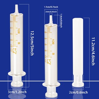 Foto 2 | Foto 2 | Jeringa De Vidrio Jiaxix Paquete De 10 Ml Con Tapas - Venta Internacional.