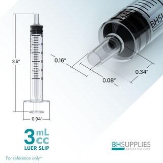 Foto 6 | Foto 6 | Jeringa Bh Supplies Luer Slip Tip 3 Ml (sin Aguja) X100 - Venta Internacional.