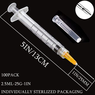 Foto 2 | Foto 2 | Jeringa Dm Yosleb De Plástico Luer Lock De 2 5 Ml Con Aguja De 25 Ga 100 Unidades - Venta Internacional.