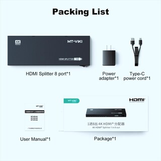 Foto 7 | Foto 7 | Divisor Hdmi Mt-viki 1x8 4k @60hz Rgb 4:4:4 Hdmi2.0b Hdcp2.2 - Venta Internacional.