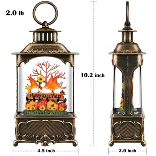 Foto 3 | Foto 3 | Linterna En Forma De Bola De Nieve Blansong Fall Gnome Con Temporizador Usb Y Batería - Venta Internacional.