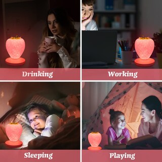 Foto 6 | Foto 6 | Luz Nocturna Lvoertuig Strawberry Silicone 3 Modos Usb Táctil - Venta Internacional.