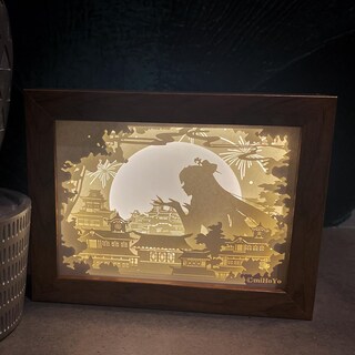 Foto 5 | Foto 5 | Lámpara Genshin Impact Cámara De Jade Que Eclipsa La Luna Tallada En Papel - Venta Internacional.