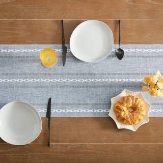 Foto 4 | Foto 4 | Camino De Mesa Yzjzeds Algodón 33 X 91 Cm Con Dobladillo Azul Granjero - Venta Internacional.