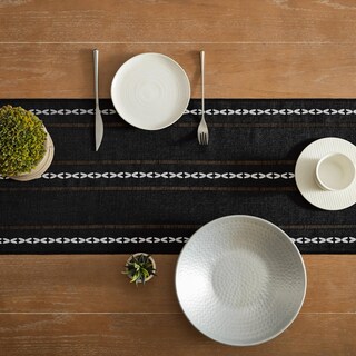 Foto 4 | Foto 4 | Camino De Mesa Yzjzeds Con Dobladillo Tipo Granja Negro 33 X 275 Cm - Venta Internacional.