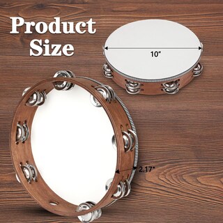 Foto 7 | Foto 7 | Pandereta Wirmevi Percusión Manual De Madera 25 Cm Con Bolsa - Venta Internacional.