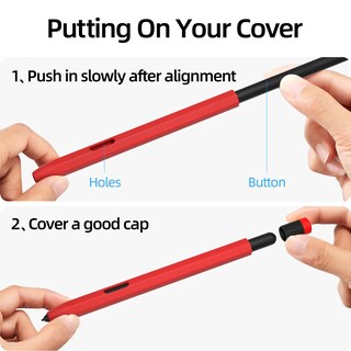 Foto 7 | Foto 7 | Estuche Para Lápices Para Samsung Galaxy Tab S6 Lite S Pen Azf Red - Venta Internacional.