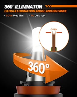 Foto 5 | Foto 5 | Bombillas Antiniebla Sealight 9005 H11 6000 K Color Blanco Frío (x4) - Venta Internacional.