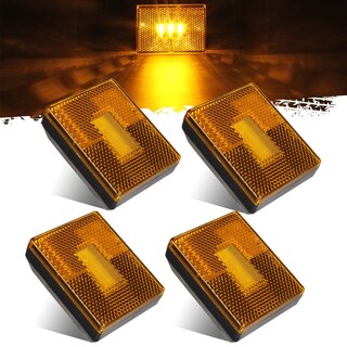 Foto 1 | Foto 1 | Luces De Posición Laterales Para Remolque Partsam Color Ámbar Con Reflector Réflex - Venta Internacional.