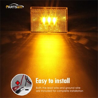 Foto 4 | Foto 4 | Luces De Posición Laterales Para Remolque Partsam Color Ámbar Con Reflector Réflex - Venta Internacional.