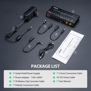 Foto 6 | Foto 6 | Fuente De Alimentación Para Pedal De Guitarra Lekato True Isolated 10 Puertos 9 V 12 V 18 V - Venta Internacional.