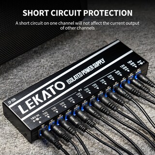 Foto 3 | Foto 3 | Fuente De Alimentación Para Pedal De Guitarra Lekato 12 Puertos Aislados 9 V/12 V/18 V - Venta Internacional.