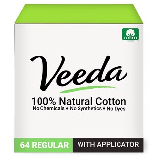 Foto 1 | Foto 1 | Tampones Veeda 100% Algodón Natural Estándar 64 Unidades - Venta Internacional.