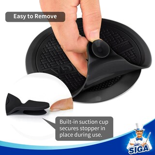 Foto 3 | Foto 3 | Tapón De Desagüe Mr.siga Silicona 5 1 Cm De Diámetro Negro Paquete De 3 - Venta Internacional.