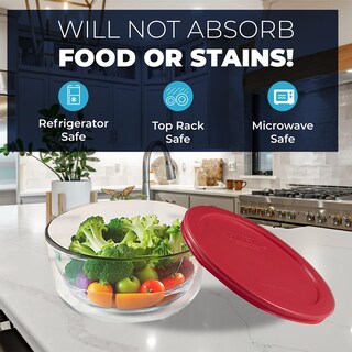 Foto 4 | Foto 4 | Tapas De Repuesto Para Recipientes Pyrex Redondos De Vidrio Y Plástico Para Alimentos - Venta Internacional.