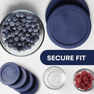 Foto 5 | Foto 5 | Tapas Para Recipientes Redondos De Vidrio Pyrex Y Anchor (4 Tazas Paquete De 6 Unidades Verdes) - Venta Internacional.