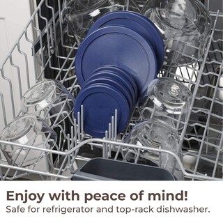 Foto 6 | Foto 6 | Tapas Para Recipientes Redondos De Vidrio Pyrex Y Anchor (4 Tazas Paquete De 6 Unidades Verdes) - Venta Internacional.