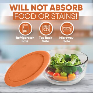 Foto 4 | Foto 4 | Tapas De Repuesto Para Recipientes Pyrex De 2/4/7 Tazas (6 Unidades) Color Naranja - Venta Internacional.