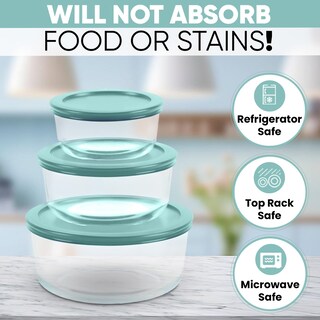 Foto 4 | Foto 4 | Tapas De Repuesto Para Recipientes Pyrex Redondos De Vidrio Y Plástico Para Alimentos - Venta Internacional.